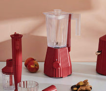 Alessi Blender Plissé - 5 speeds + turbo mode - Red - Michele de Lucchi - 1.5 liters - MDL09 R