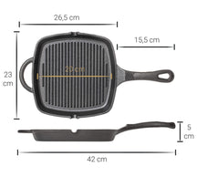 Blackwell Grill pan - Cast iron - 23 x 23 cm - without non-stick coating