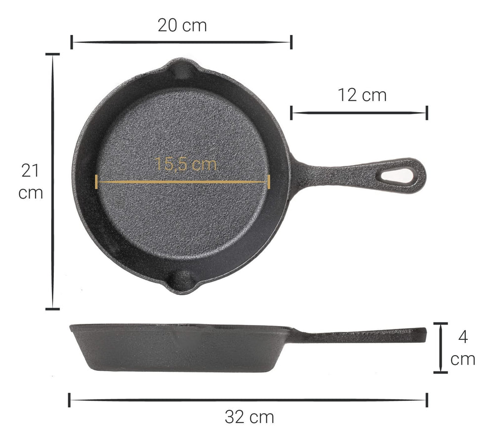 Blackwell Frying pan - cast iron - ø 20 cm - without non-stick coating