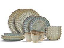 Cosy & Trendy Dinnerware Set Astera Ocean - 16-piece / 4 people - 4 dinner plates, 4 pasta bowls, 4 bowls, and 4 mugs