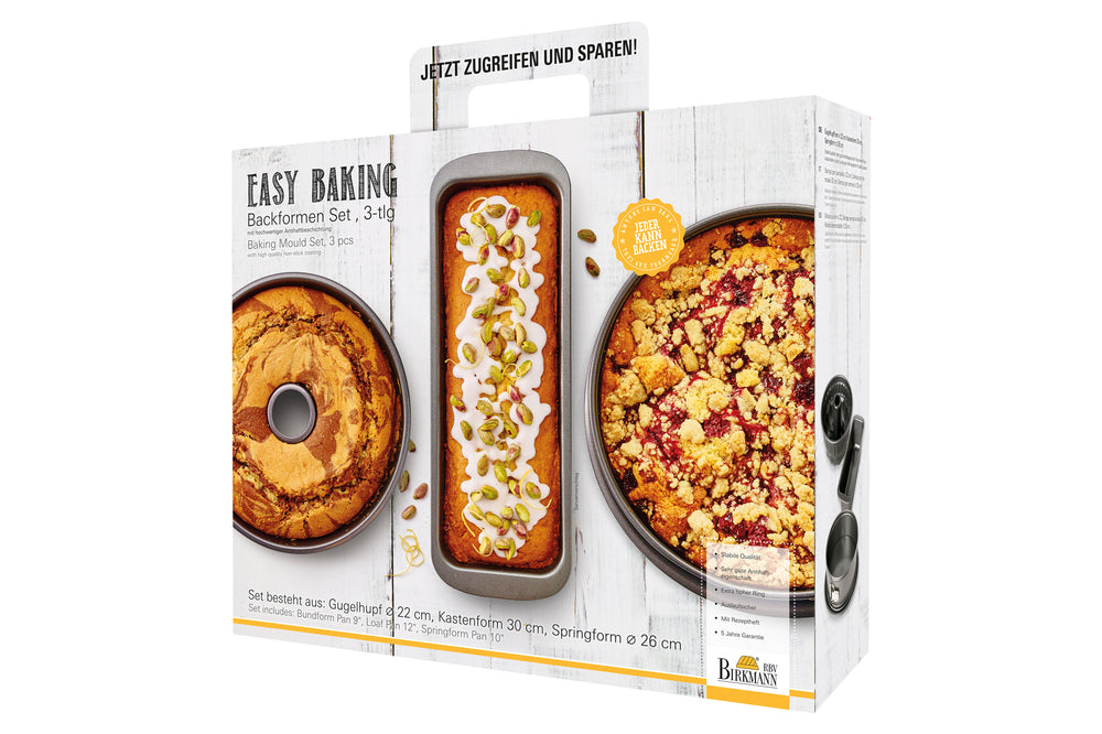 Birkmann Baking Pan Set Easy Baking - 3 pieces - Springform - Bundt - Cake Pan