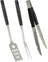 Cookinglife BBQ Tool Set Fire & Flavour Black 3-Piece - Stainless Steel - BBQ Spatula, Tongs & Fork