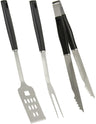 Cookinglife BBQ Tool Set Fire & Flavour Black 3-Piece - Stainless Steel - BBQ Spatula, Tongs & Fork