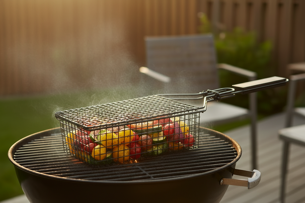 Cookinglife BBQ Grill Basket Fire & Flavour 37 x 14 x 9 cm - Non-Stick Metal