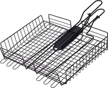 Cookinglife BBQ Grill Basket Fire & Flavour 41.5 x 31.5 x 6 cm - Non-Stick Metal - Grill accessory for Vegetables and Meat