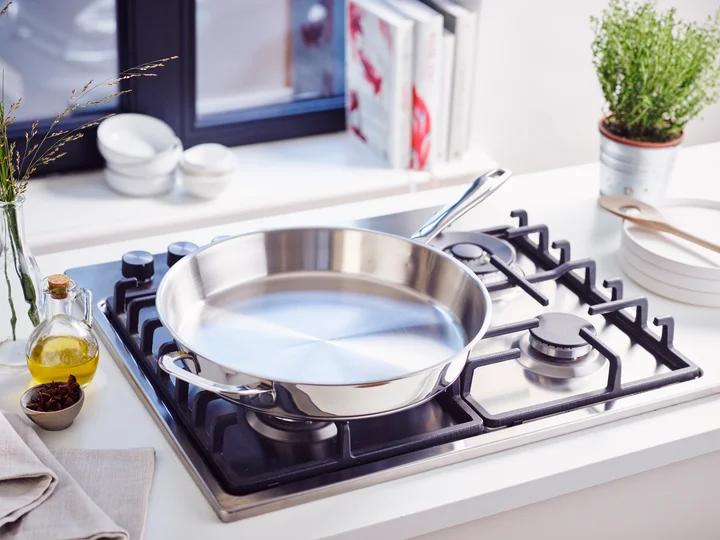 Beka Frying Pan Maestro Stainless Steel with Helper Handle ø 32 cm - without non-stick coating - suitable for all heat sources