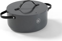 BE Living Casserole with Lid - Ø 28 cm -. Ceramic non-stick coating - Suitable for all heat sources - Grey