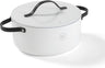 BE Living Casserole with Lid - Ø 28 cm -. Ceramic non-stick coating - Suitable for all heat sources - White