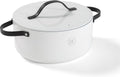 BE Living Casserole with Lid - Ø 24 cm - Ceramic non-stick coating - Suitable for all heat sources - White