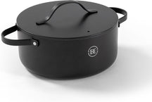 BE Living Casserole with Lid - Ø 28 cm -. Ceramic non-stick coating - Suitable for all heat sources - Black