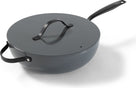 BE Living Wok pan with Lid - Ø 30 cm -. Ceramic non-stick coating - PFAS free - Suitable for all heat sources - Grey