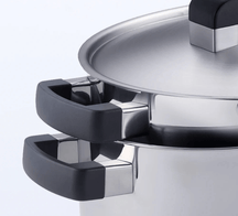 BK Cookware Set Conical Cool Stainless Steel 5-piece - Cooking pots ø 16, 18, 20, 24 cm & Saucepan ø 16 cm