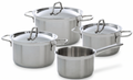 BK Cookware Set Marmite Stainless Steel 4-piece - Cooking pots ø 16, 18, 20 & Saucepan 16cm 
