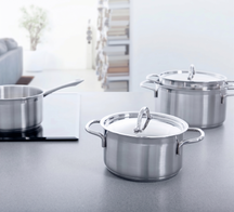 BK Cookware Set Marmite Stainless Steel 4-piece - Cooking pots ø 16, 18, 20 & Saucepan 16cm 