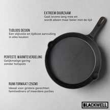 Blackwell Cast Iron Frying Pan Set / Skillets ø 16, 20 & 25 cm - without non-stick coating
