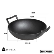 Blackwell Wok Cast Iron / Wok ø 32 cm / 3.3 liters - without non-stick coating