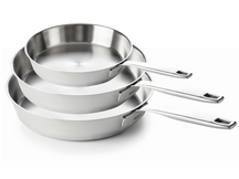 Beka Frying Pan Set Maestro Stainless Steel - ø 20, 24 & 28 cm - without non-stick coating - suitable for all heat sources