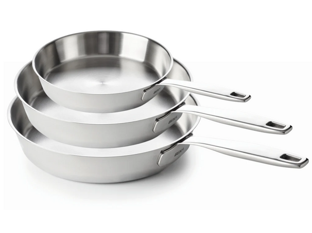 Beka Frying Pan Set Maestro Stainless Steel - ø 20, 24 & 28 cm - without non-stick coating - suitable for all heat sources