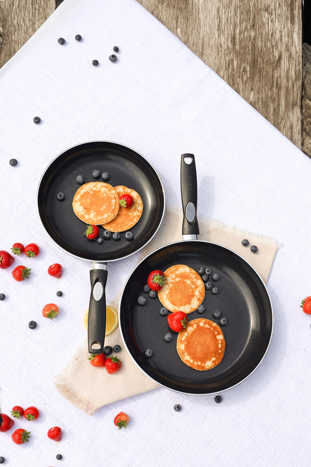 Sola Ruby 7-piece pan set - Saucepan ø 16, 18, 20 and 24 cm and saucepan ø 16 cm & BEKA frying pans ø 24 & 28 cm