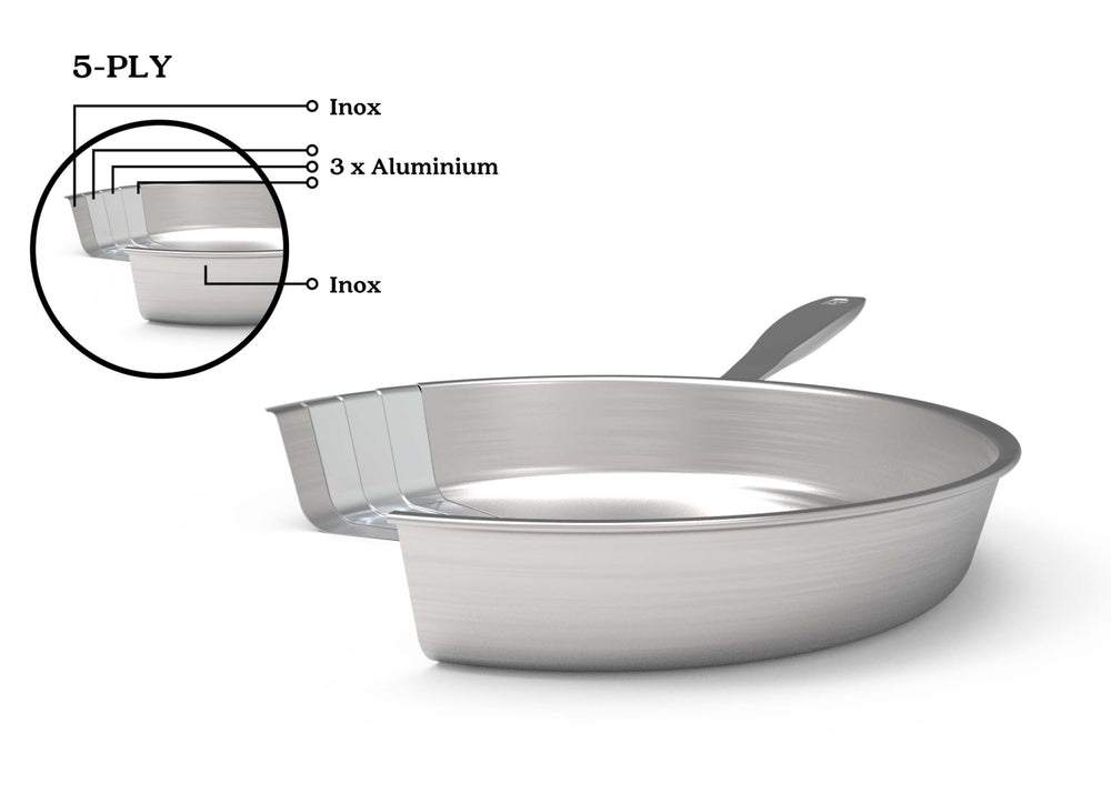 Beka Frying Pan Maestro 5-Ply - ø 24 cm - without non-stick coating - suitable for all heat sources