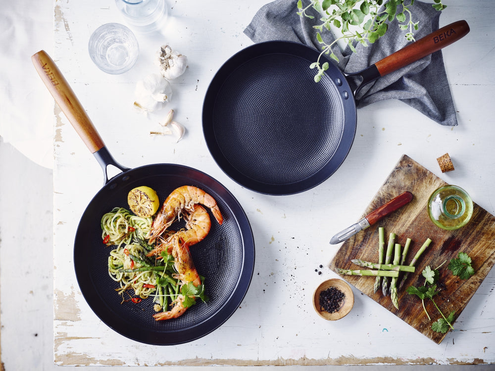 BEKA Frying Pan Set Mandala Cast Iron ø 24 & 28 cm - ceramic non-stick coating - suitable for all heat sources