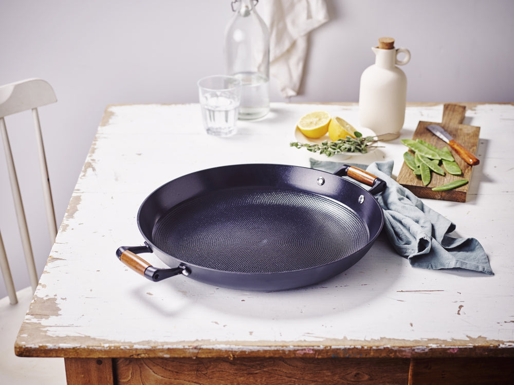 BEKA Frying Pan with 2 Side Handles Mandala Cast Iron ø 36 cm - ceramic non-stick coating - suitable for all heat sources