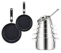 Sola Ruby 7-piece pan set - Saucepan ø 16, 18, 20 and 24 cm and saucepan ø 16 cm & BEKA frying pans ø 24 & 28 cm