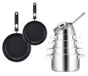 Sola Ruby 7-piece pan set - Saucepan ø 16, 18, 20 and 24 cm and saucepan ø 16 cm & BEKA frying pans ø 24 & 28 cm