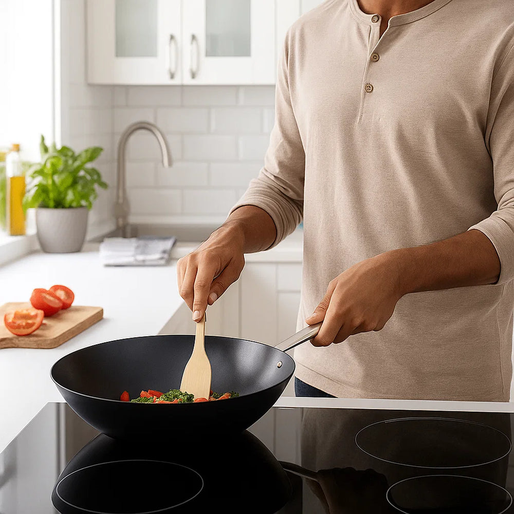 Beka Wok Pan Maestro Carbon Steel ø 31 cm - ceramic non-stick coating - suitable for all heat sources