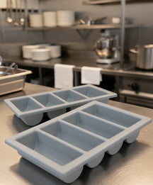 Hendi Cutlery Tray - 4-Compartment GN 1/1 - Gray