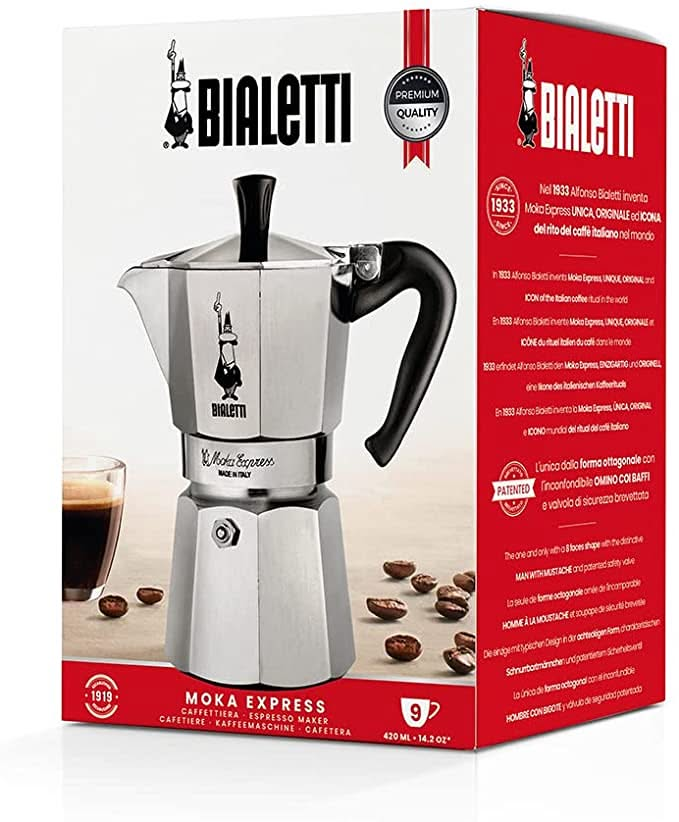 Bialetti Percolator Moka Express 9 Cups