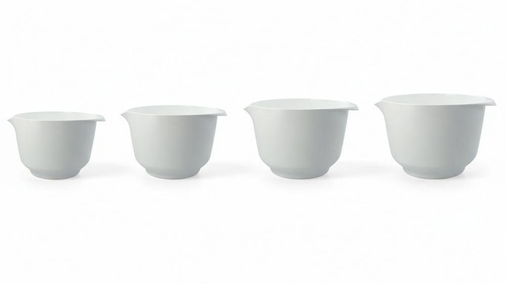 Birkmann Mixing Bowls / Baking Bowls Colour bowls set 4-Piece - 1.5, 2, 3 and 4 Liters - White