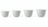 Birkmann Mixing Bowls / Baking Bowls Colour bowls set 4-Piece - 1.5, 2, 3 and 4 Liters - White