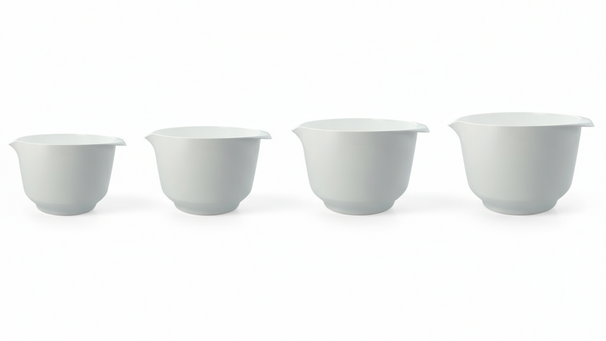 Birkmann Mixing Bowls / Baking Bowls Colour bowls set 4-Piece - 1.5, 2, 3 and 4 Liters - White