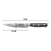 Blackwell office knive Damascus - Japanese style - 67 layers damask steel - 12.5 cm