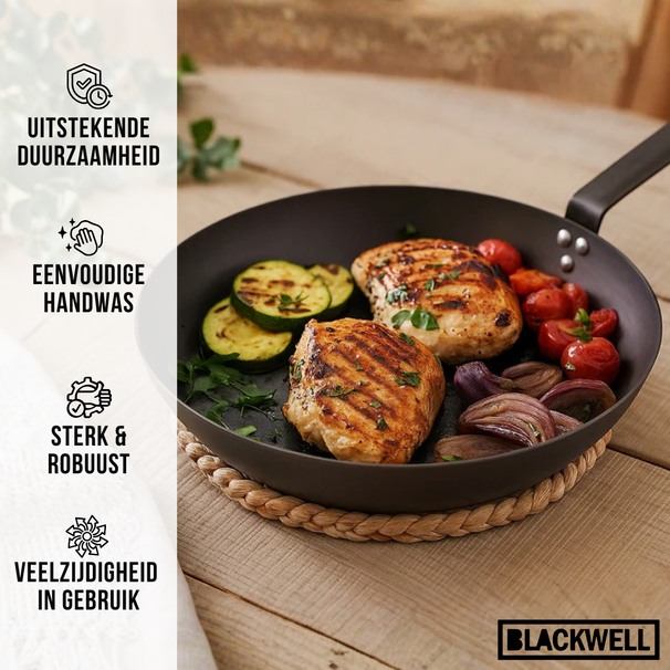 Blackwell Frying Pan Carbon Steel ø 28 cm - without non-stick coating