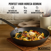 Blackwell Frying Pan Set Carbon Steel ø 24 & 28 cm - without non-stick coating
