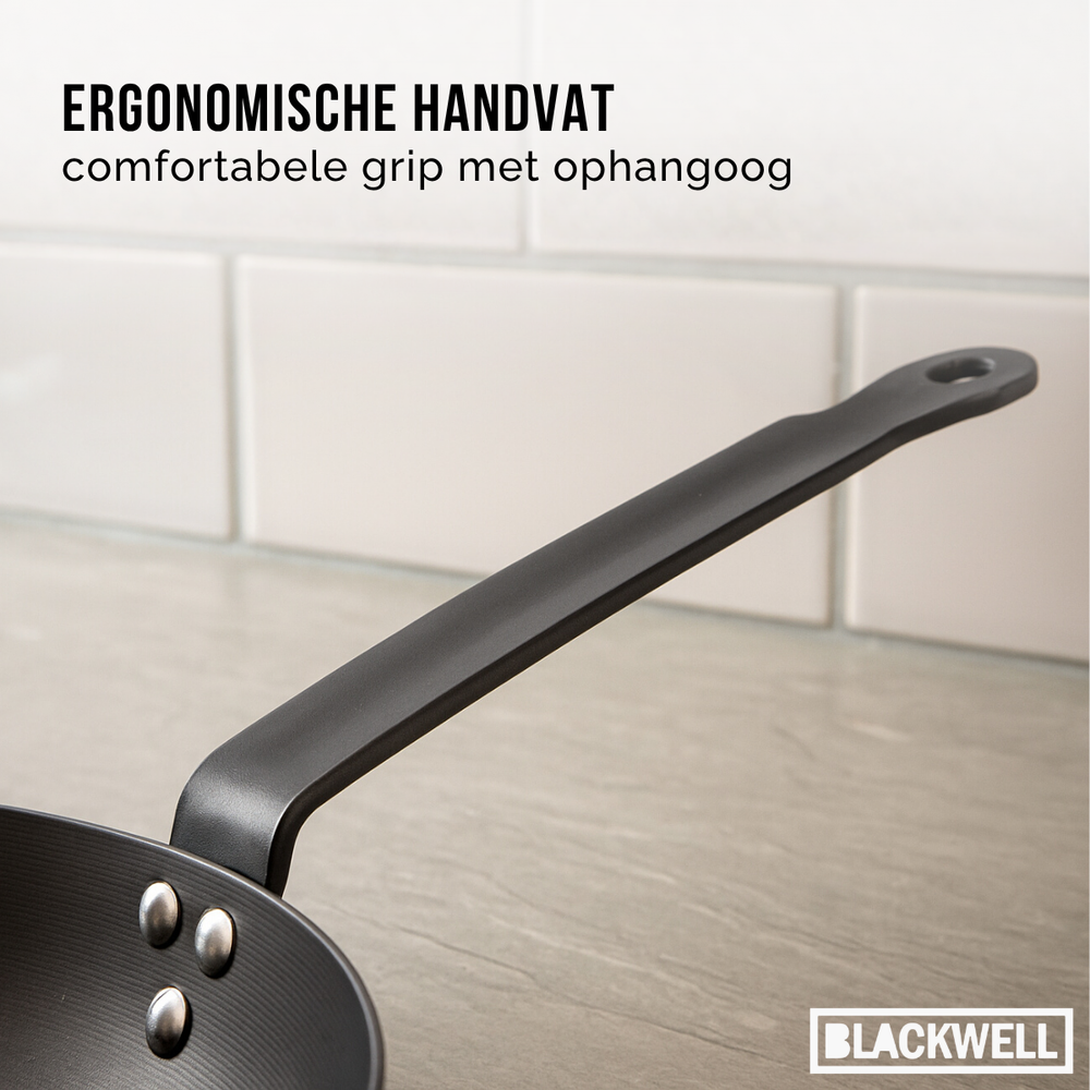 Blackwell Frying Pan Set Carbon Steel ø 24 & 28 cm - without non-stick coating