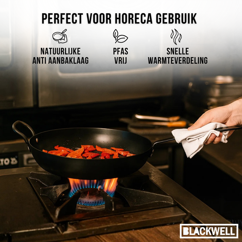 Blackwell Frying Pan with Handle Carbon Steel ø 32 cm - without non-stick coating