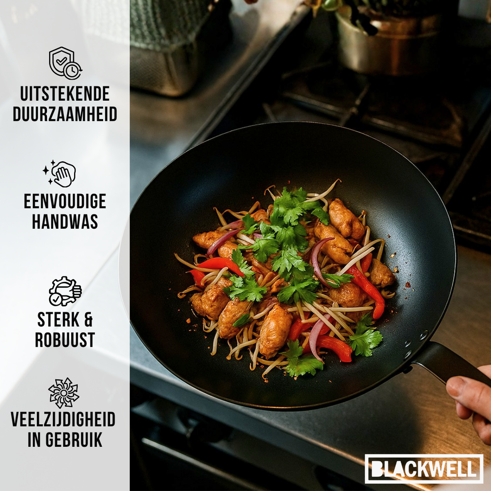 Blackwell Wok Carbon Steel ø 30 cm - without non-stick coating