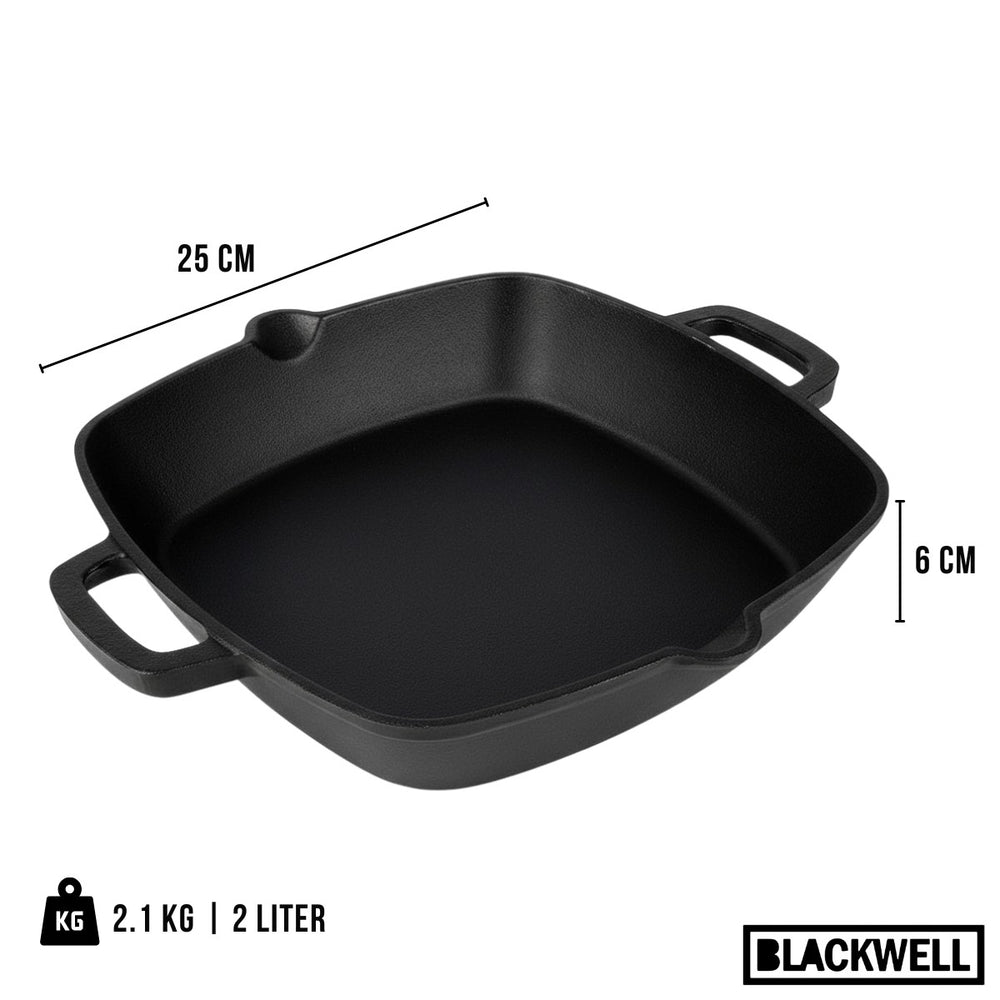 Cookinglife Oven Dish Cast Iron - 25 x 25 cm / 2 Liters