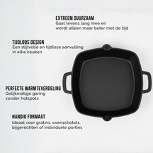 Cookinglife Oven Dish Cast Iron - 25 x 25 cm / 2 Liters