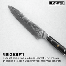 Blackwell Knife Set Damascus 4-piece + FREE Blackwell Cutting Board 40 x 30 x 4 cm