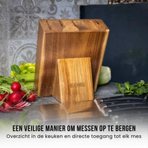 Blackwell Knife Block - Deluxe - Chef's Knife, Bread Knife, Meat Knife, Office Knife & Peeling Knife 6-Piece