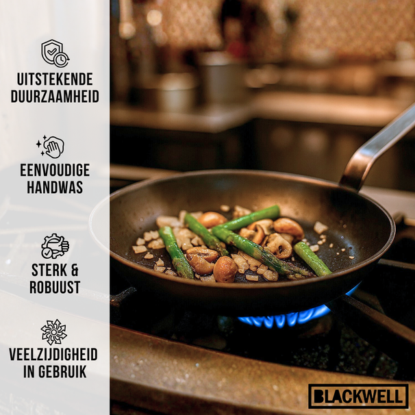 Blackwell Frying Pan Plate Steel - Lyonnaiser Pan - ø 24 cm - without non-stick coating