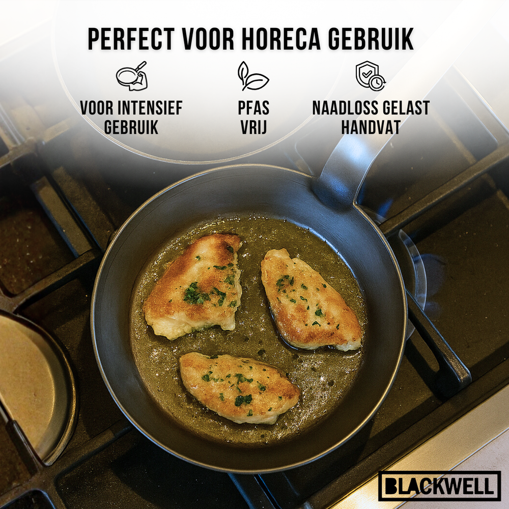 Blackwell Frying Pan Set Plate Steel - Lyonnaise Pan - ø 24 & 28 cm - without non-stick coating