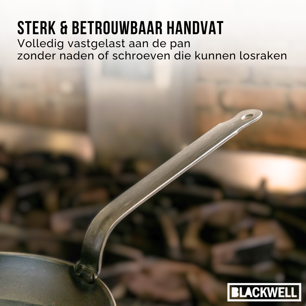Blackwell Frying Pan Set Plate Steel - Lyonnaise Pan - ø 24 & 28 cm - without non-stick coating