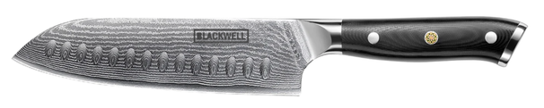 Blackwell Santoku knife Damascus - Japanese style - 67 layers damask steel - 19 cm