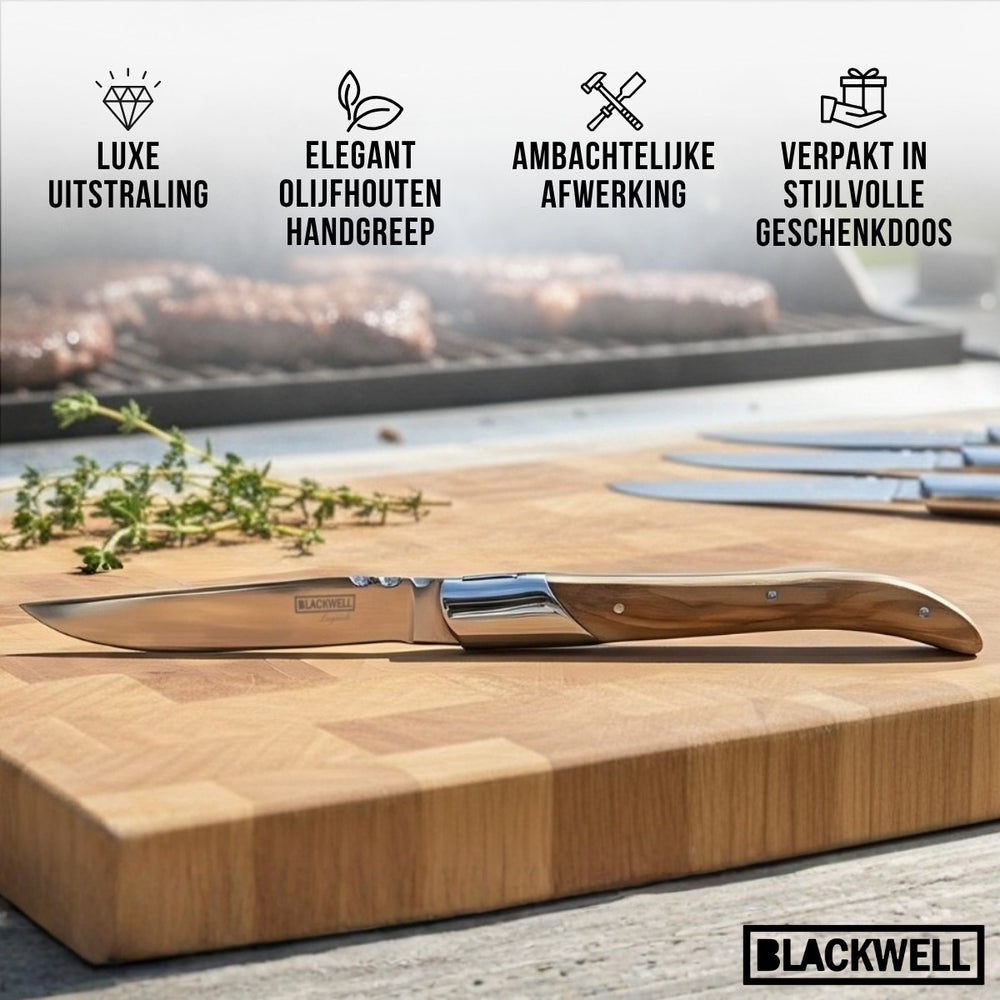 Blackwell Steak Knives Laguiole - Olive Wood - 6 Pieces