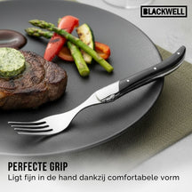 Blackwell Steak Cutlery Laguiole - Steak Knives & Forks - Pakka wood- 12 Pieces